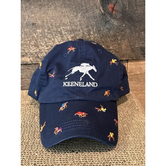 Keenland Ahead Select Baseball Cap # 52 Keiy Hat New All Over Horses - Picture 1 of 6
